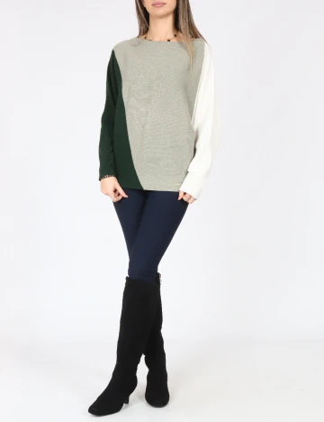 Bluza C&A, verde/alb