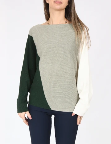 Bluza C&A, verde/alb