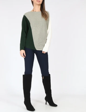 Bluza C&A, verde/alb