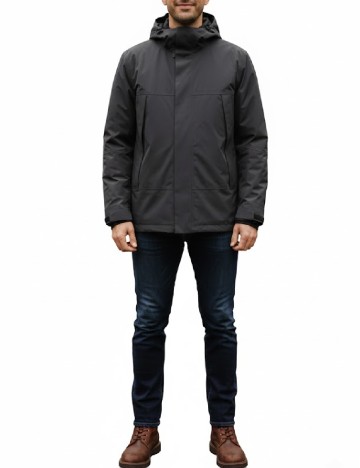 
						Geaca impermeabila Only, gri inchis