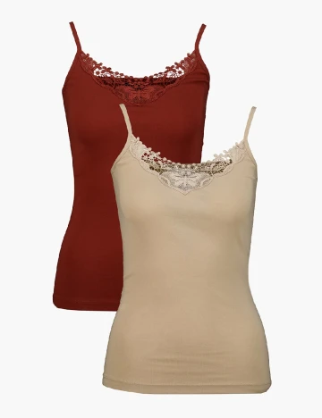 Set Maiouri 2 bucati Only, crem/maro