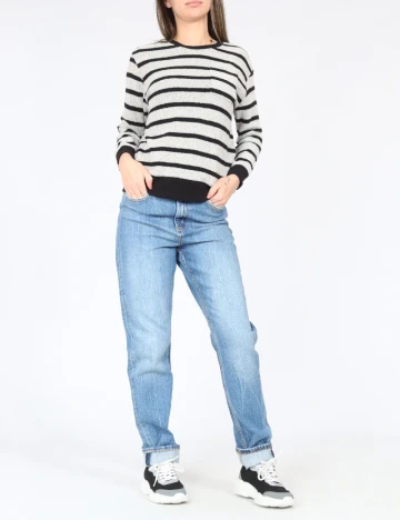 Bluza Zara, gri/negru