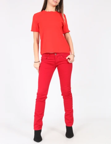 Pantaloni Zara, rosu