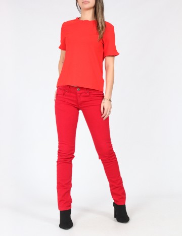 
						Pantaloni Zara, rosu