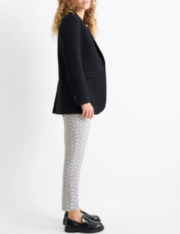 Pantaloni C&A, negru/alb