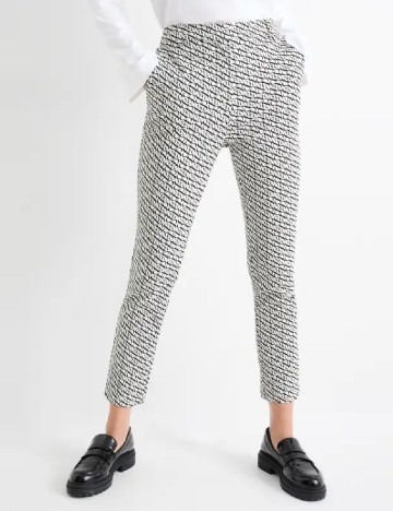 Pantaloni C&A, negru/alb