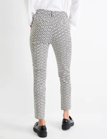 Pantaloni C&A, negru/alb