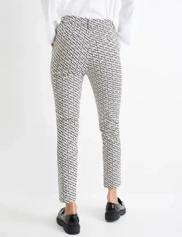 Pantaloni C&A, negru/alb
