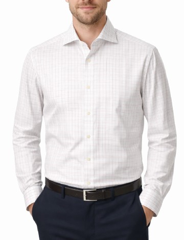 
						Camasa Zara, ecru/rosu