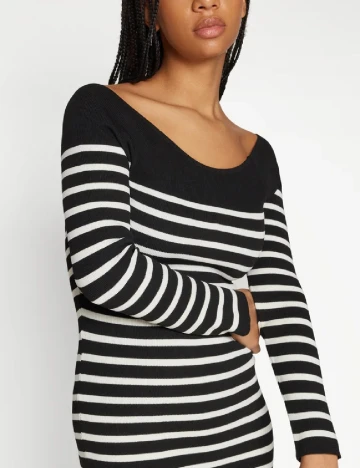 Rochie scurta Only, negru/alb