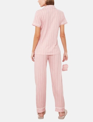 Pijama TRENDYOL, roz/alb