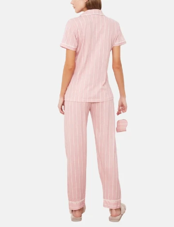 Pijama TRENDYOL, roz/alb