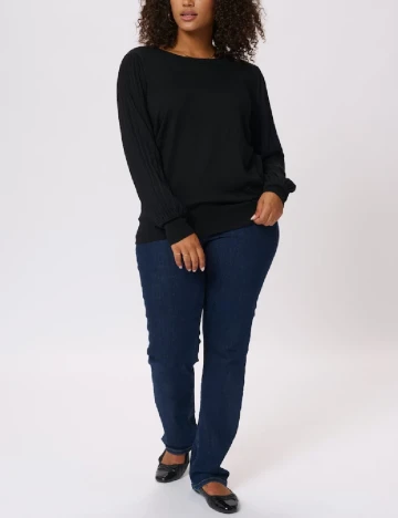 Bluza Kaffe Curve, negru