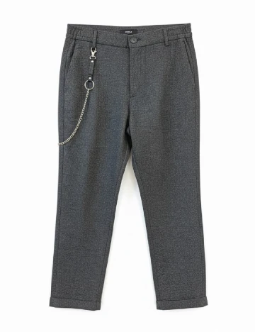 Pantaloni Bershka, gri inchis