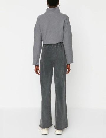 Pantaloni TRENDYOL, gri inchis