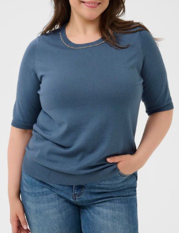 
						Bluza Kaffe Curve, albastru