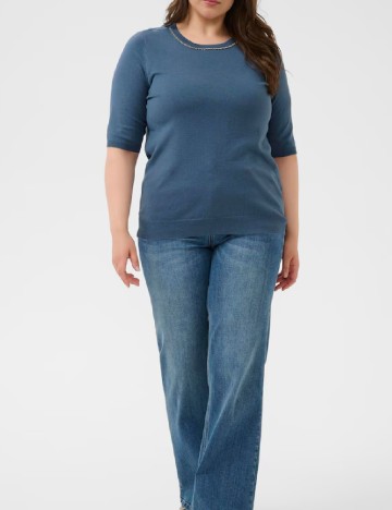 Bluza Kaffe Curve, albastru