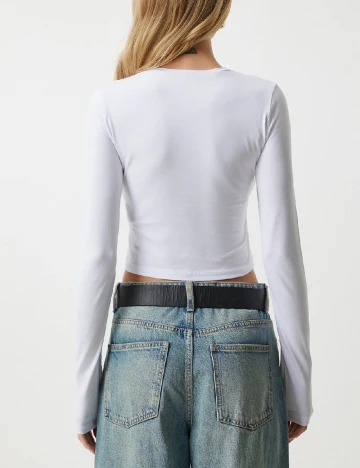 Set bluze 2 bucati Happiness Istanbul, negru/alb