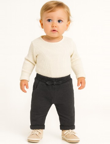 
						Pantaloni Zara, gri inchis