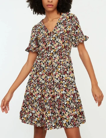 Rochie scurta TRENDYOL, floral print