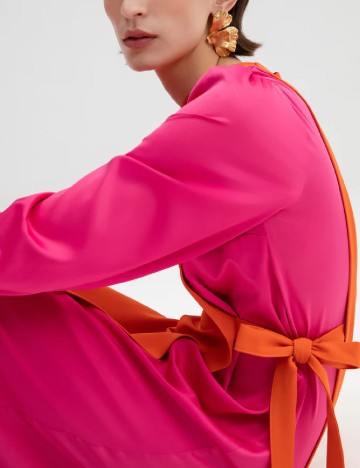 Rochie medie Touche, portocaliu/roz