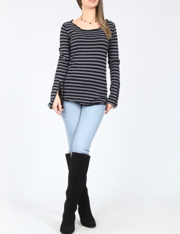 Bluza Zara, gri/negru