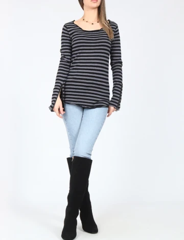 Bluza Zara, gri/negru