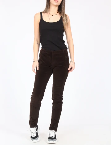 Pantaloni Zara, maro