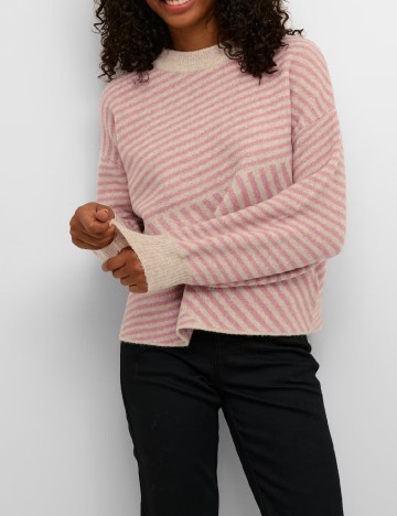 
						Pulover Kaffe, roz/bej