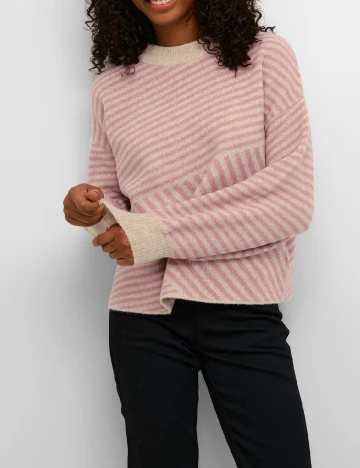 Pulover Kaffe, roz/bej