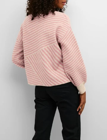 Pulover Kaffe, roz/bej