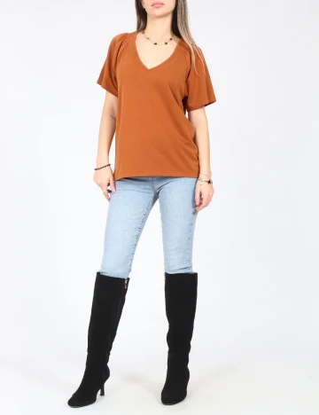 Bluza Minus, caramiziu