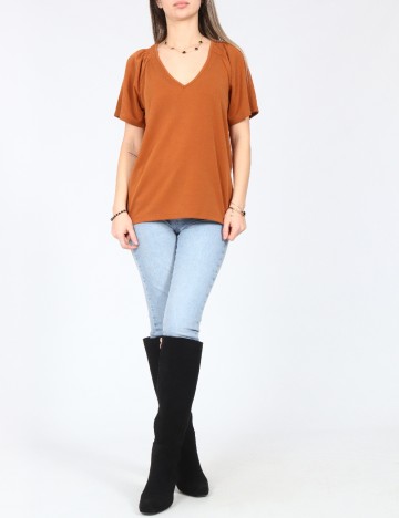 Bluza Minus, caramiziu