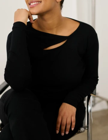 Bluza Kaffe Curve, negru