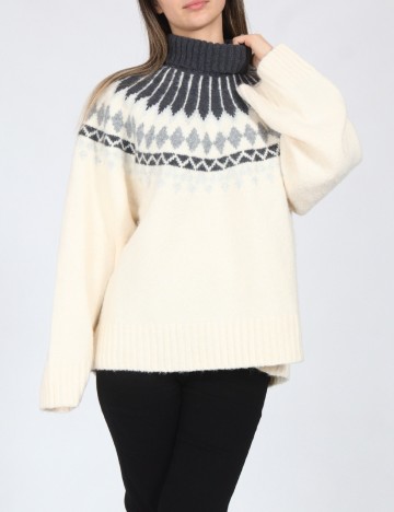 Pulover C&A, gri/alb