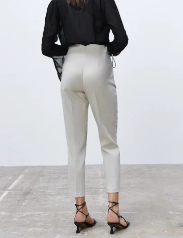 Pantaloni Zara, ecru, XS