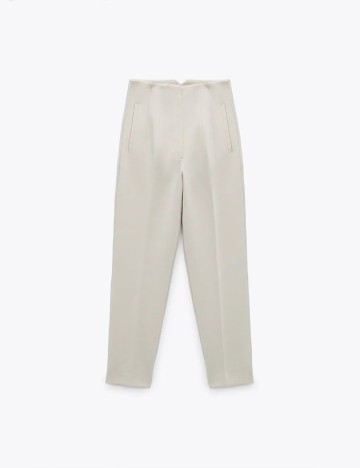 Pantaloni Zara, ecru, XS