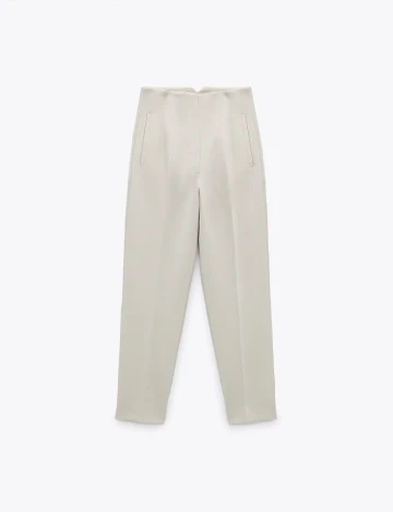 Pantaloni Zara, ecru, XS