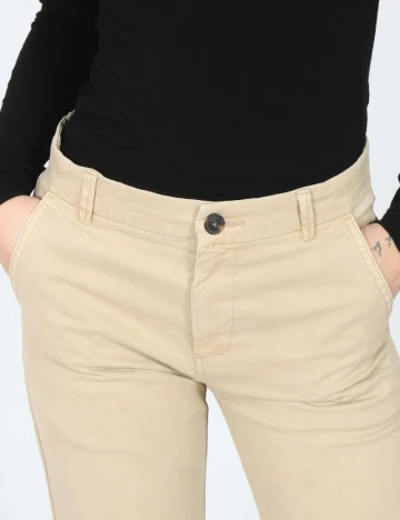 Pantaloni Zara, crem