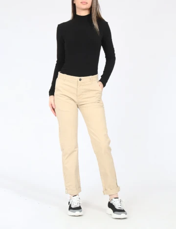 Pantaloni Zara, crem