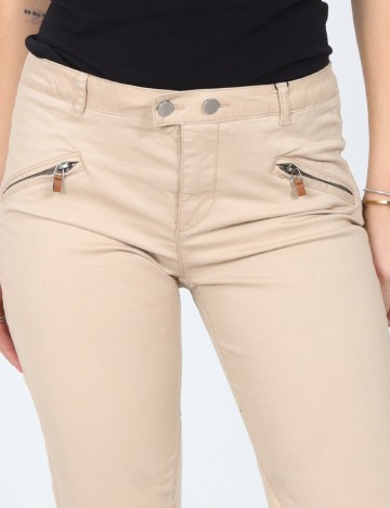 Pantaloni Zara, crem