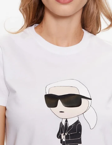 Tricou KARL LAGERFELD, alb