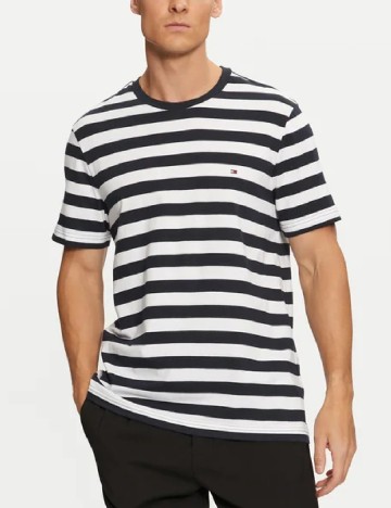 
						Tricou Tommy Hilfiger, alb/bleumarin