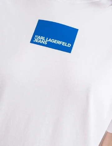 Rochie scurta Karl Lagerfeld Jeans, alb