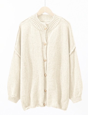 
						Cardigan Oversize SHEIN, ecru