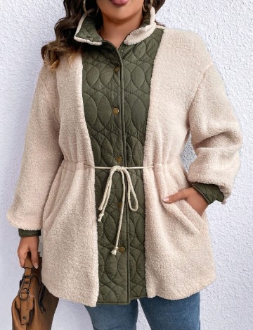 
						Geaca SHEIN CURVE, crem