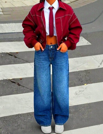 
						Blugi SHEIN, albastru