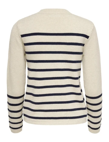 Bluza Jacqueline de Yong, bej/bleumarin