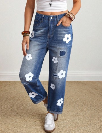 
						Blugi SHEIN, albastru