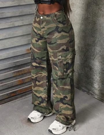 Pantaloni SHEIN, army